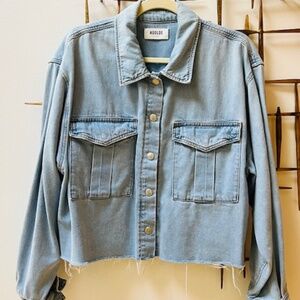 Agolde Raw Hem Shirt-Jacket